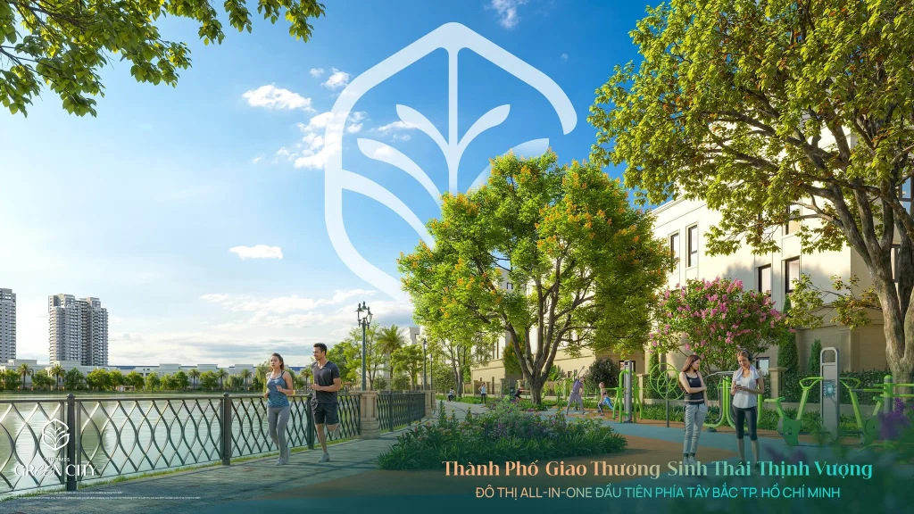 Vinhomes Green City dành nhiều diện tích cho không gian xanh nhằm tạo cảnh quan đẹp mắt cho đại đô thị. 